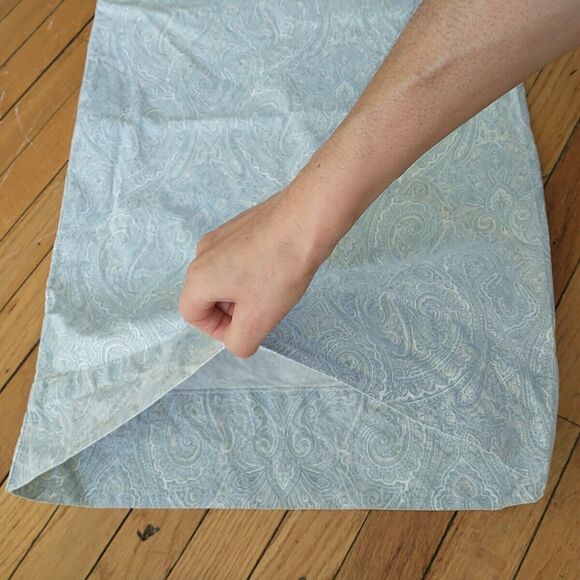 Lauren Ralph Lauren Full Double Flat Sheet Pillow Case Set Blue Paisley - Picture 4 of 6